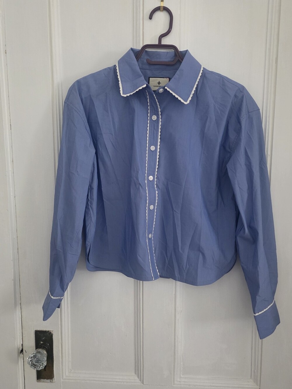 Tuckernuck Chambray Cropped Jasper Button Down